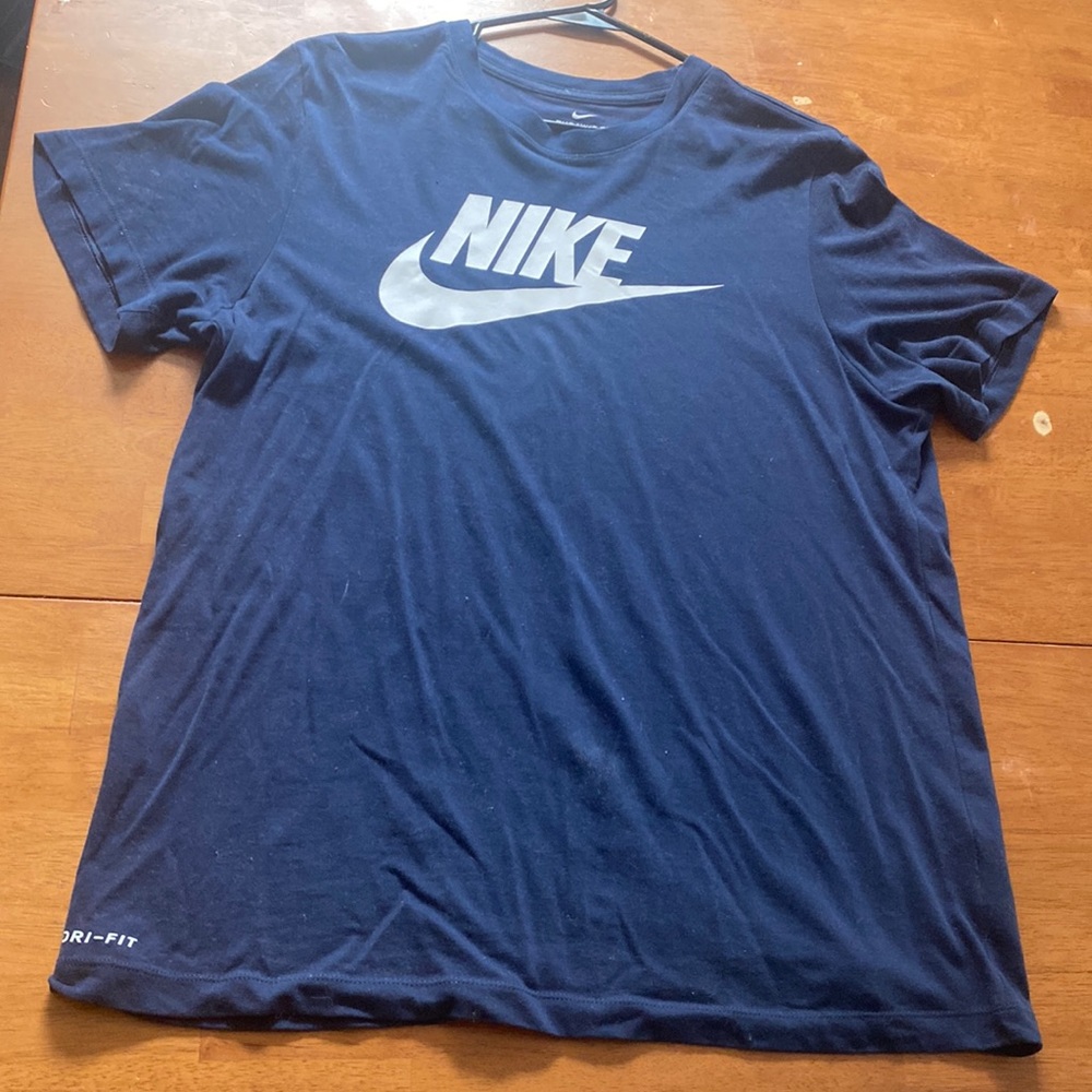 Nike Midnight/Navy Blue T-Shirt, Large Mens